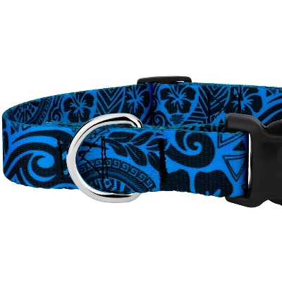 Country Brook Petz Deluxe Blue Polynesian Dog Collar And Leash 5 Country Brook Petz Deluxe Blue Polynesian Dog Collar And Leash - Image 3