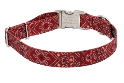 Country Brook Petz Premium Red Bandana Dog Collar 6 Country Brook Petz Premium Red Bandana Dog Collar - Image 4