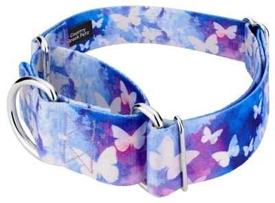 Country Brook Petz 1 1/2 Inch Watercolor Butterflies Martingale Dog Collar 3 Country Brook Petz 1 1/2 Inch Watercolor Butterflies Martingale Dog Collar
