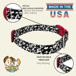 Country Brook Petz Deluxe Dairy Cow Dog Collar - Made In The U.S.A. (1 Inch, Medium) -Pet Shop GUEST c7001680 ea1f 4b90 9b6e 3dcbc820190c