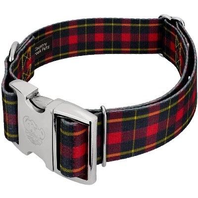 Country Brook Petz 1 1/2 Inch Premium Buffalo Plaid Dog Collar 3 Country Brook Petz 1 1/2 Inch Premium Buffalo Plaid Dog Collar