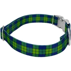 Country Brook Petz Premium Blue And Green Plaid Dog Collar And Leash -Pet Shop GUEST cd8bbcae 25f7 43ef 9c44 1b0c141ab102