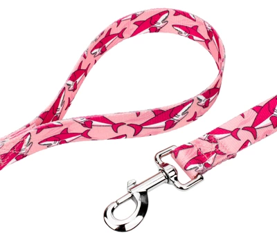 Country Brook Petz Pink Sharks Dog Leash (6 Foot, 5/8 Inch Wide) 4 Country Brook Petz Pink Sharks Dog Leash (6 Foot, 5/8 Inch Wide) - Image 2