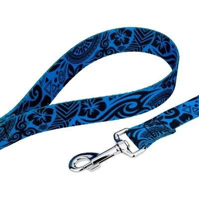 Country Brook Petz Deluxe Blue Polynesian Dog Collar And Leash 6 Country Brook Petz Deluxe Blue Polynesian Dog Collar And Leash - Image 4