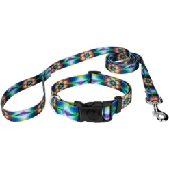 Country Brook Petz Tie Dye Flowers Deluxe Dog Collar And Leash -Pet Shop GUEST dc85bf36 b4b5 4121 b87c 26f9c67bc8bd
