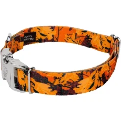 Country Brook Petz Premium Orange Sunset Camo Dog Collar