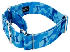 Country Brook Petz 1 1/2 Inch Blue Bone Camo Martingale Dog Collar -Pet Shop GUEST dd150aa8 0603 480c a45f 0102e651abef