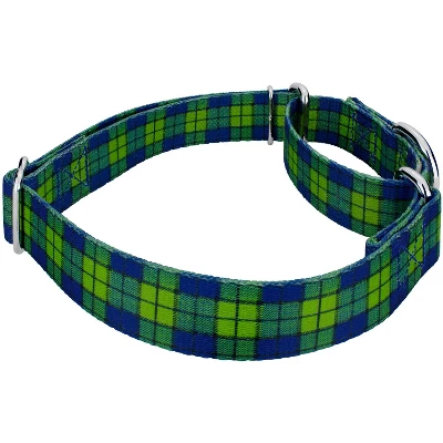 Country Brook Petz Blue And Green Plaid Martingale Dog Collar 4 Country Brook Petz Blue And Green Plaid Martingale Dog Collar - Image 2