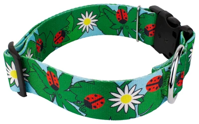 Country Brook Petz 1 1/2 Inch Deluxe Ladybug Picnic Dog Collar 4 Country Brook Petz 1 1/2 Inch Deluxe Ladybug Picnic Dog Collar - Image 2