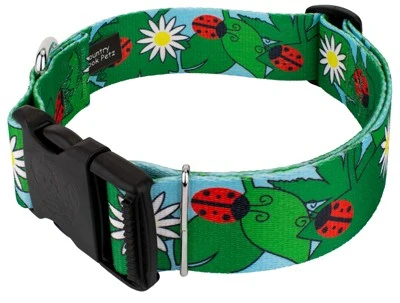 Country Brook Petz 1 1/2 Inch Deluxe Ladybug Picnic Dog Collar 3 Country Brook Petz 1 1/2 Inch Deluxe Ladybug Picnic Dog Collar