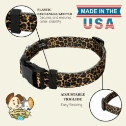 Country Brook Petz Deluxe Leopard Print Dog Collar - Made In The U.S.A. (1/2 Inch, Extra Small) -Pet Shop GUEST f32f45e2 5163 4bc8 8cb5 4344022963e6