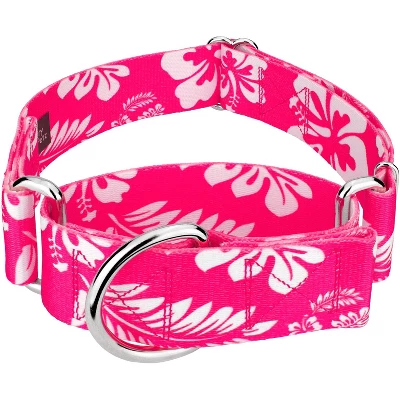 Country Brook Petz 1 1/2 Inch Pink Hawaiian Martingale Dog Collar 9 Country Brook Petz 1 1/2 Inch Pink Hawaiian Martingale Dog Collar - Image 7