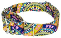 Country Brook Petz 1 1/2 Inch Yellow Boho Mandala Martingale Dog Collar -Pet Shop GUEST f495f696 4c5f 4b18 acad 8e62bf445031