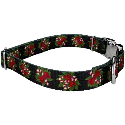 Country Brook Petz Premium Black Candy Cane Dog Collar 4 Country Brook Petz Premium Black Candy Cane Dog Collar - Image 2