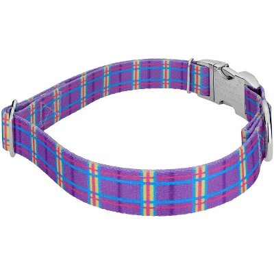 Country Brook Petz Premium Grape Plaid Dog Collar 4 Country Brook Petz Premium Grape Plaid Dog Collar - Image 2