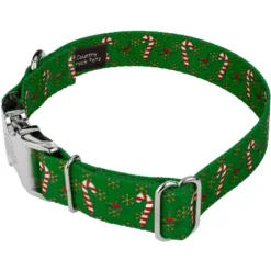 Country Brook Petz Premium Candy Cane Christmas Dog Collar