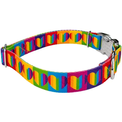 Country Brook Petz Premium Rainbow Hearts Dog Collar 4 Country Brook Petz Premium Rainbow Hearts Dog Collar - Image 2